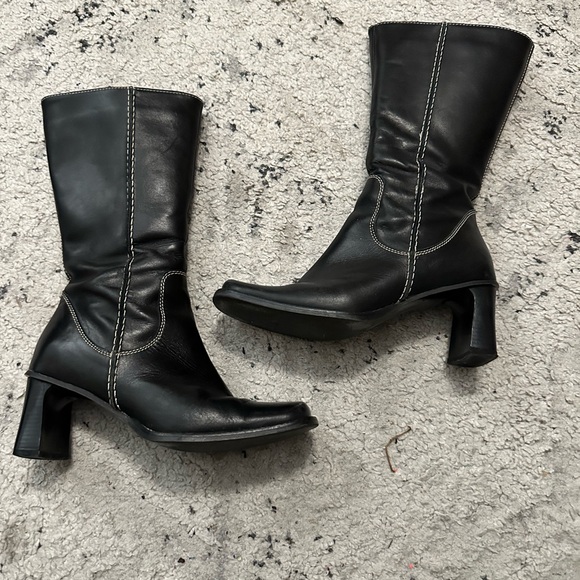 Aldo Shoes - Aldo Black Squared Toe Side Zip Women’s Boots Size 36 (5.5/6)